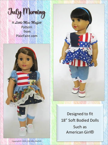 July Morning 18" Doll Clothes Pattern