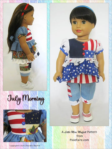July Morning 18" Doll Clothes Pattern