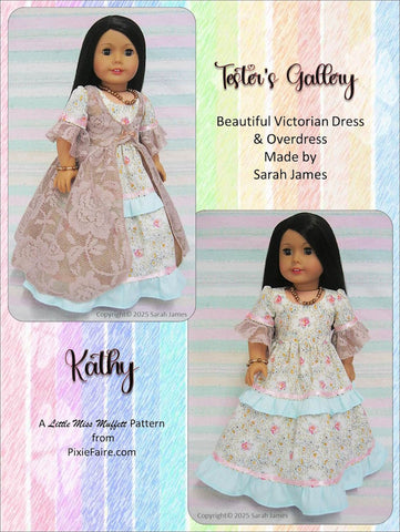 Little Miss Muffett 18 Inch Historical Kathy 18" Doll Clothes Pattern Pixie Faire