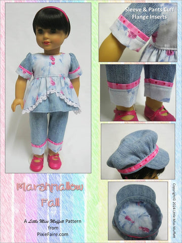 Little Miss Muffett 18 Inch Modern Marshmallow Fall 18" Doll Clothes Pattern Pixie Faire