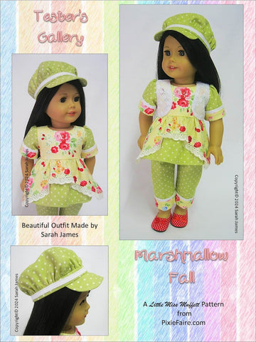 Little Miss Muffett 18 Inch Modern Marshmallow Fall 18" Doll Clothes Pattern Pixie Faire