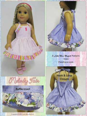 Little Miss Muffett 18 Inch Modern Melody Fair 18" Doll Clothes Pattern Pixie Faire