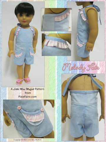 Little Miss Muffett 18 Inch Modern Melody Fair 18" Doll Clothes Pattern Pixie Faire