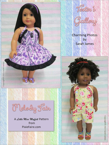 Little Miss Muffett 18 Inch Modern Melody Fair 18" Doll Clothes Pattern Pixie Faire