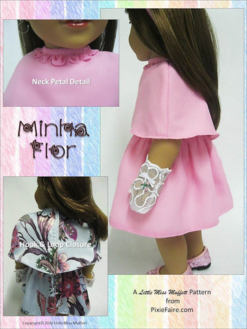 Little Miss Muffett 18 Inch Modern Minha Flor 18" Doll Clothes Pattern Pixie Faire