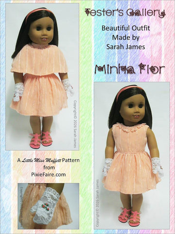 Little Miss Muffett 18 Inch Modern Minha Flor 18" Doll Clothes Pattern Pixie Faire