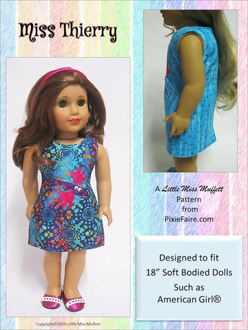 Little Miss Muffett 18 Inch Modern Miss Thierry 18" Doll Clothes Pattern Pixie Faire