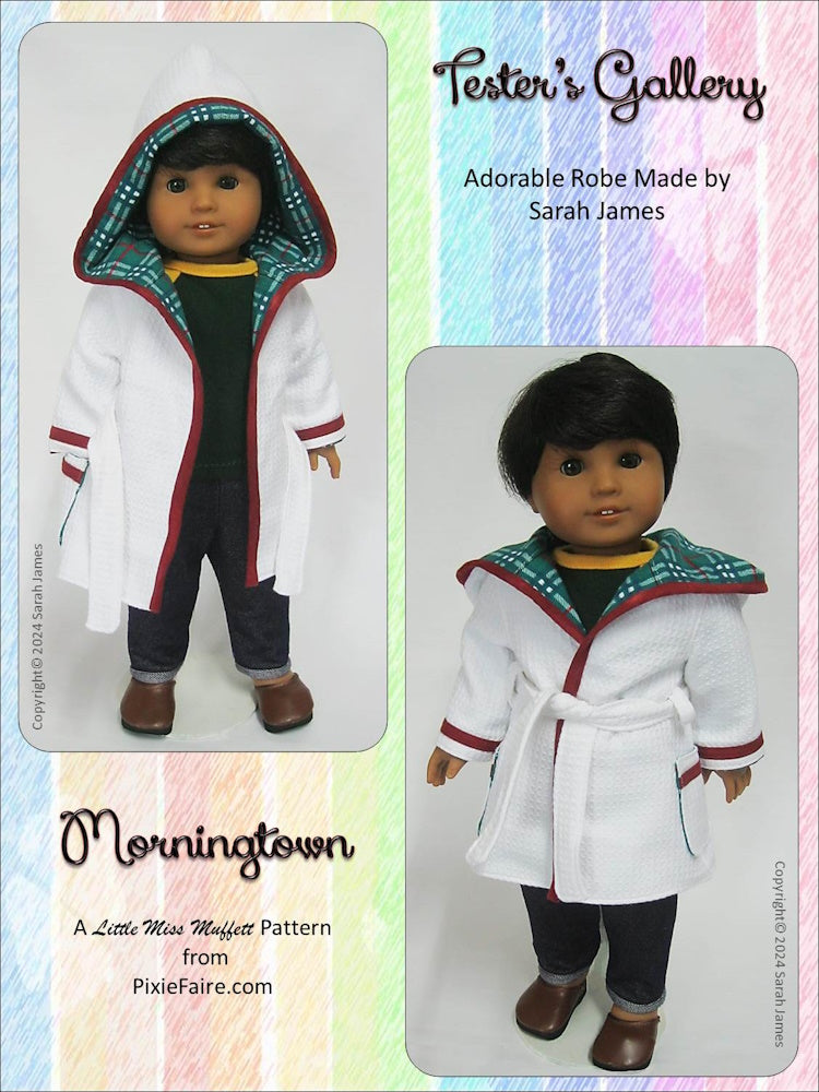 Little Miss Muffett 18 Inch Modern Morningtown 18" Doll Clothes Pattern Pixie Faire