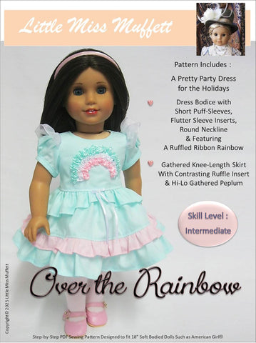 Over The Rainbow 18" Doll Clothes Pattern