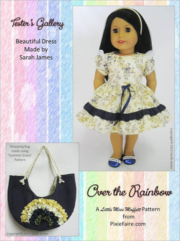 Little Miss Muffett 18 Inch Modern Over The Rainbow 18" Doll Clothes Pattern Pixie Faire