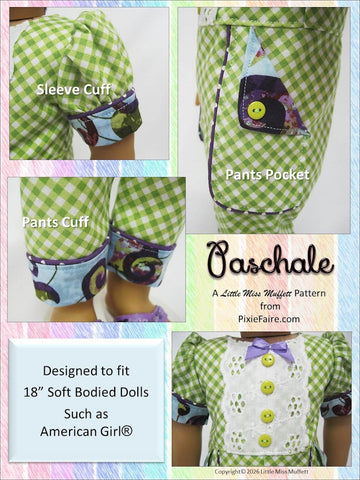 Little Miss Muffett 18 Inch Modern Paschale 18" Doll Clothes Pattern Pixie Faire