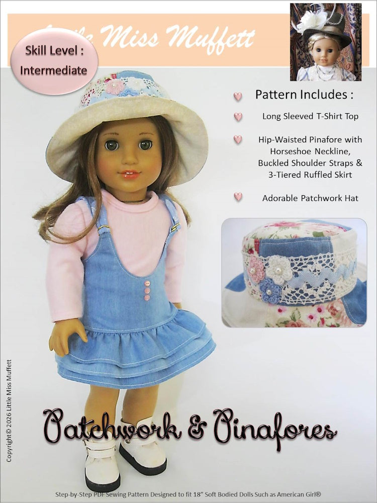 Patchwork & Pinafores 18" Doll Clothes Pattern