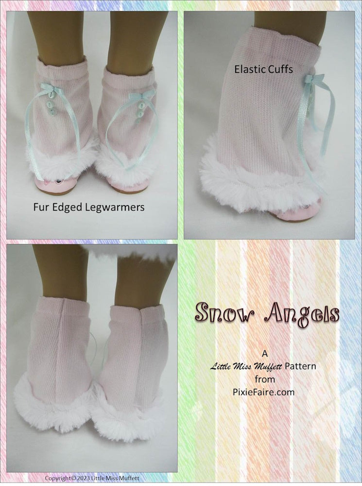 Little Miss Muffett 18 Inch Modern Snow Angels 18" Doll Clothes Pattern Pixie Faire