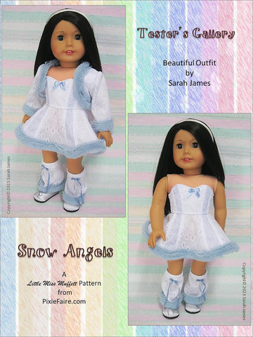 Little Miss Muffett 18 Inch Modern Snow Angels 18" Doll Clothes Pattern Pixie Faire
