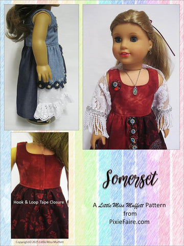 Little Miss Muffett 18 Inch Modern Somerset 18" Doll Clothes Pattern Pixie Faire