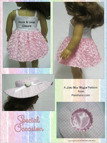 Little Miss Muffett 18 Inch Modern Special Occasion 18" Doll Clothes Pattern Pixie Faire