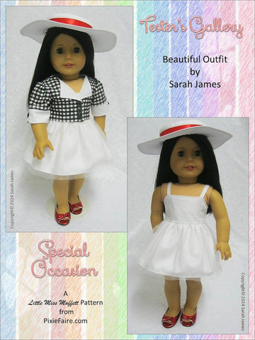 Little Miss Muffett 18 Inch Modern Special Occasion 18" Doll Clothes Pattern Pixie Faire