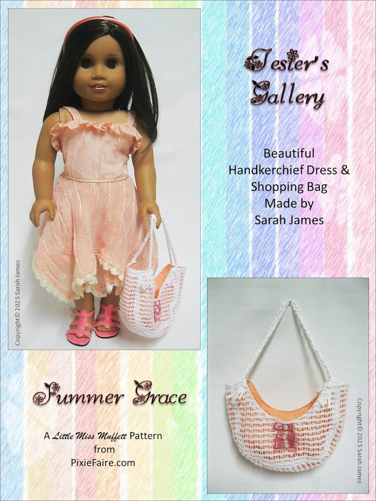 Little Miss Muffett 18 Inch Modern Summer Grace 18" Doll Clothes Pattern Pixie Faire