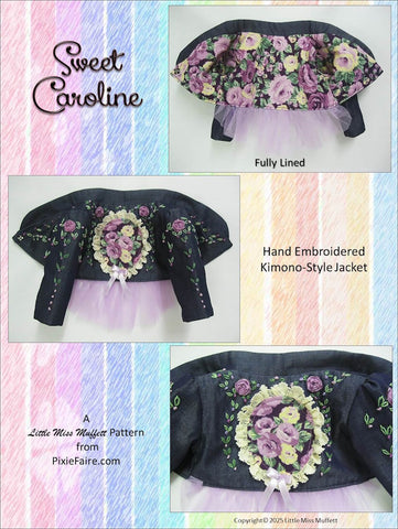 Little Miss Muffett 18 Inch Modern Sweet Caroline 18" Doll Clothes Pattern Pixie Faire