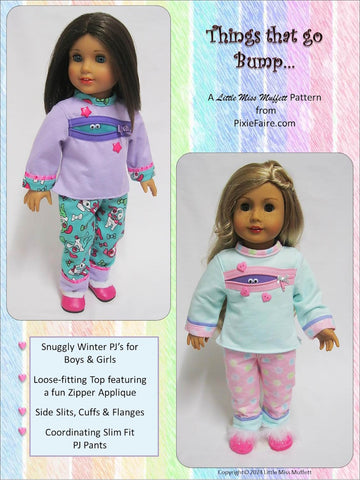 Little Miss Muffett 18 Inch Modern Things That Go Bump 18" Doll Clothes Pattern Pixie Faire