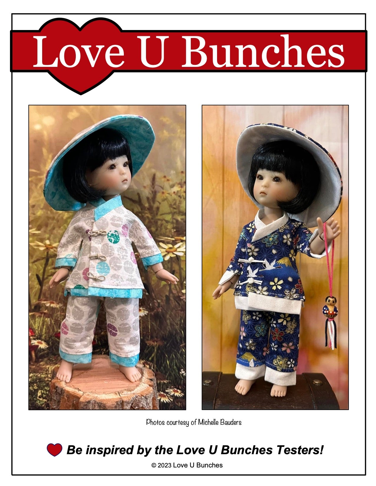 Love U Bunches 8" BJD Shanku Ensemble for 8 Inch BJD such as Ten Ping and Mini Sara Pixie Faire