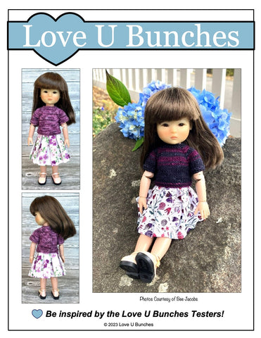 Love U Bunches 8" BJD All Weather Sweater Knitting Pattern for 8 Inch BJD such as Ten Ping and Mini Sara Pixie Faire