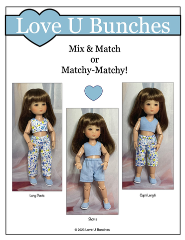 Love U Bunches 8" BJD Casual Day for 8 Inch BJD such as Ten Ping and Mini Sara Pixie Faire
