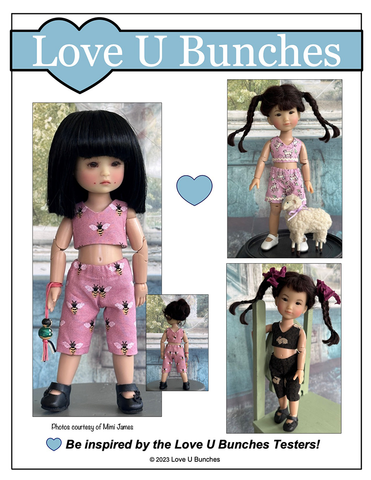 Love U Bunches 8" BJD Casual Day for 8 Inch BJD such as Ten Ping and Mini Sara Pixie Faire