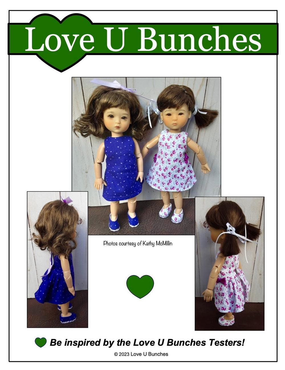 Love U Bunches Kidz n Cats Polka Dot Party Dress for 8 inch BJD Dolls such as Ten Ping and Mini Sara Pixie Faire
