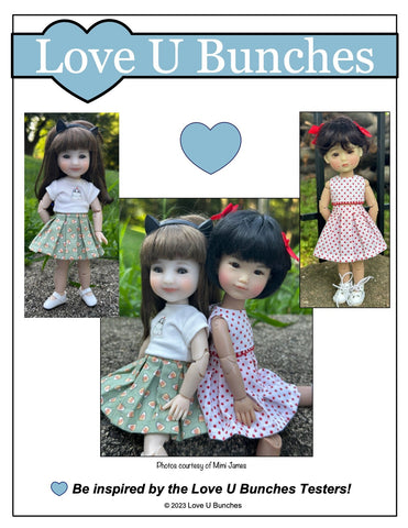 Love U Bunches 8" BJD Petite Pleats for 8 Inch BJD such as Ten Ping and Mini Sara Pixie Faire