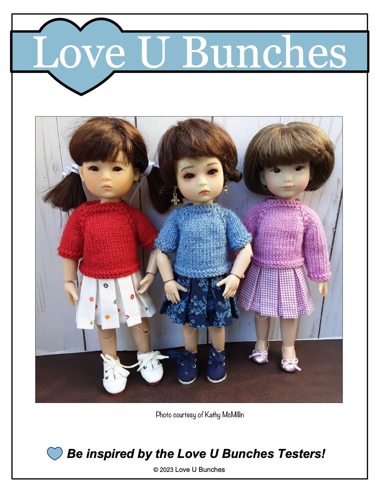 Love U Bunches 8" BJD Petite Pleats for 8 Inch BJD such as Ten Ping and Mini Sara Pixie Faire