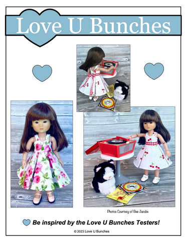 Love U Bunches 8" BJD Picnic Dress Pattern for 8 Inch BJD such as Ten Ping and Mini Sara Pixie Faire