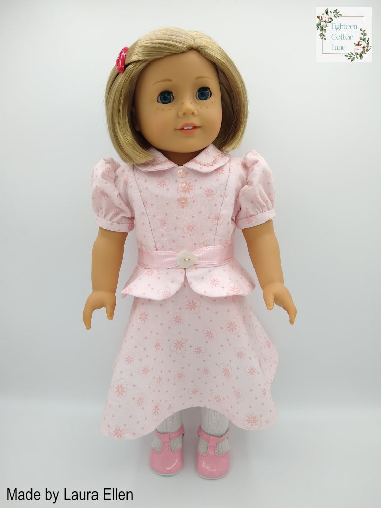 Eighteen Cotton Lane 18 Inch Historical Let's Be Friends! 18" Doll Clothes Pattern Pixie Faire