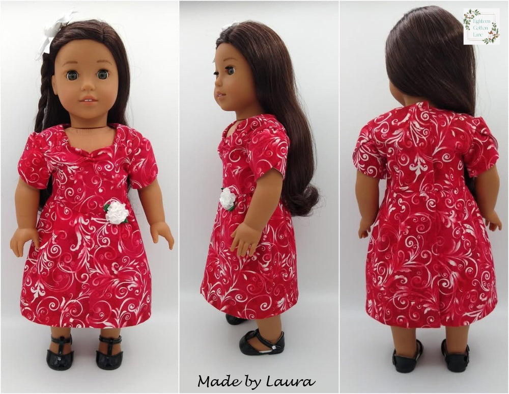 Eighteen Cotton Lane 18 Inch Historical Let's Send Our Love! 18" Doll Clothes Pattern Pixie Faire