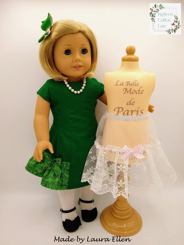 Eighteen Cotton Lane 18 Inch Historical Let's Put a Bow On It! 18" Doll Clothes Pattern Pixie Faire