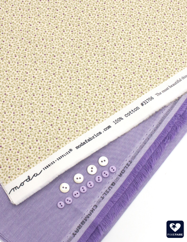 Pixie Faire Pixie Packs Pixie Packs - Downtown 1920s Lavender & Sage - Sewing Kit Pixie Faire