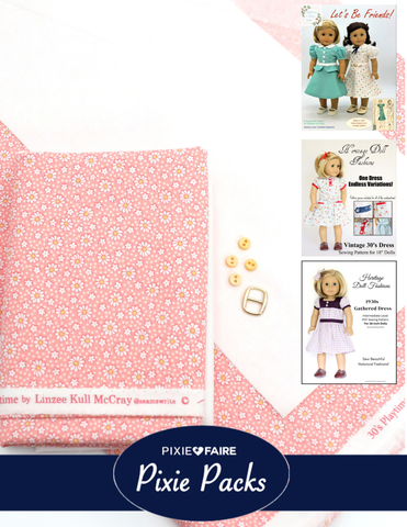Pixie Faire Pixie Packs Pixie Pack - 30s Playtime Petal - Sewing Kit Pixie Faire