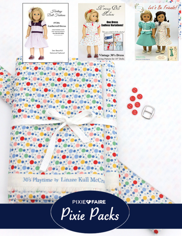 Pixie Faire Pixie Packs Pixie Pack - 30s Playtime Primary - Sewing Kit Pixie Faire