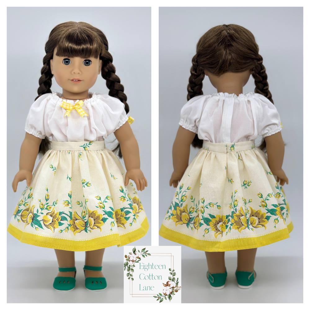 Eighteen Cotton Lane 18 Inch Historical Let's Make Lemonade! 18" Doll Clothes Pattern Pixie Faire