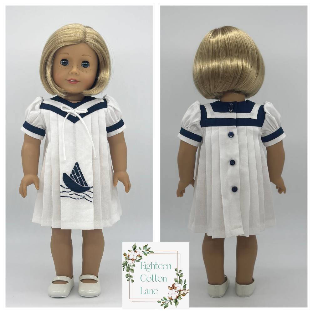 Eighteen Cotton Lane 18 Inch Historical Let's Set Sail! 18" Doll Clothes Pattern Pixie Faire
