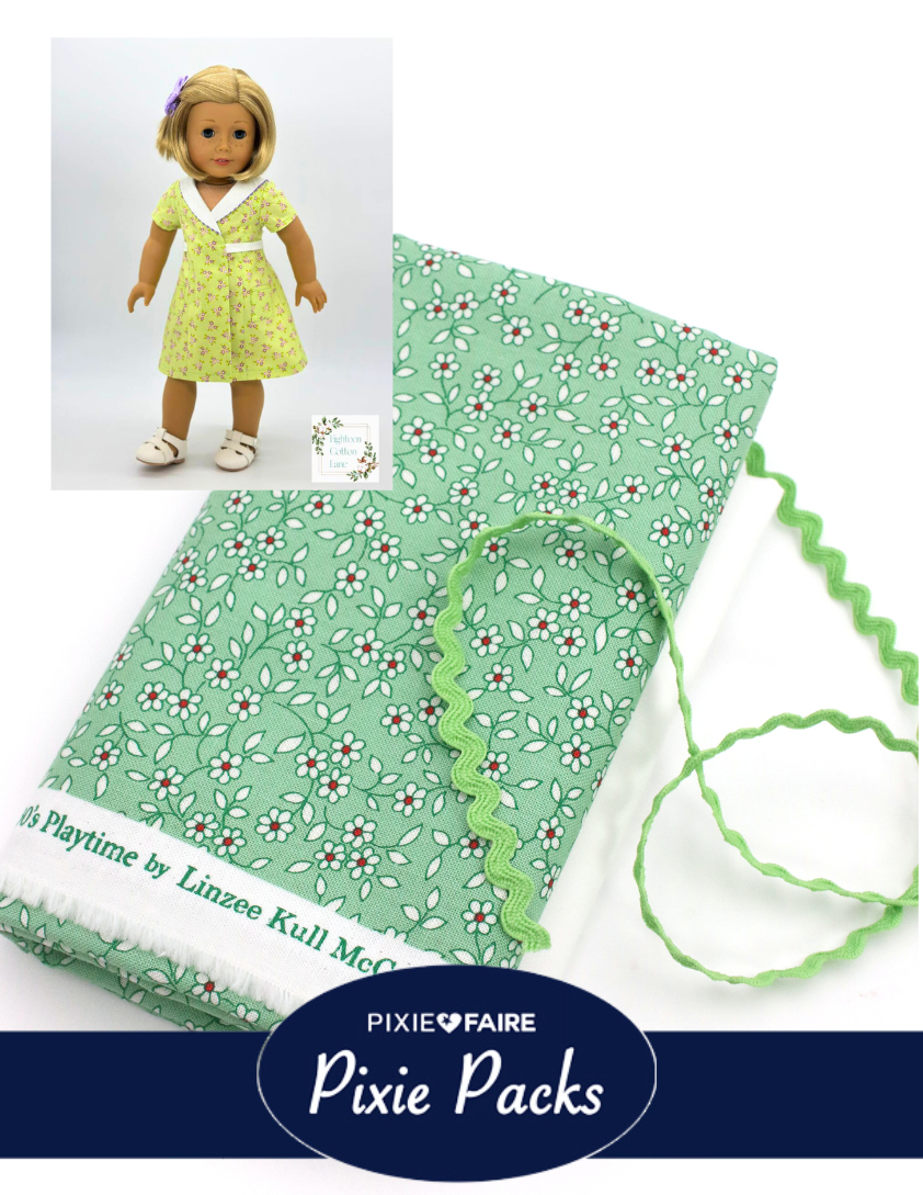 Pixie Faire Pixie Packs Pixie Pack - 30s Playtime Aloe - Sewing Kit Pixie Faire