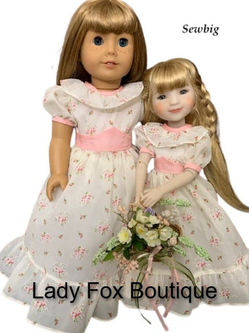 Lady Fox Boutique 18 Inch Modern Agatha Dress 18" Doll Clothes Pattern Pixie Faire