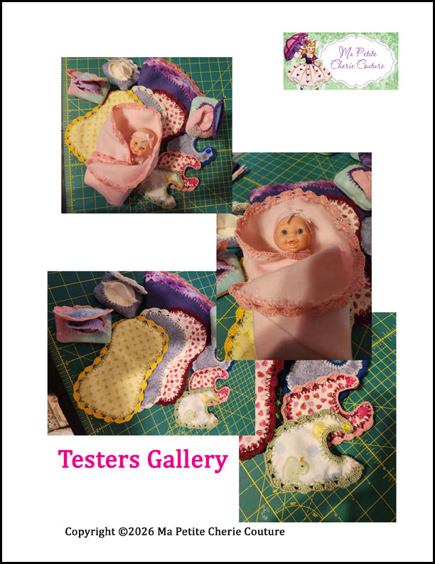 Mon Petite Cherie Couture 8" Baby Dolls Shells on Edge 8" Baby Doll Accessories Pixie Faire