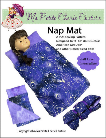 Mon Petite Cherie Couture 18 Inch Modern Nap Mat 18" Doll Accessories Pattern Pixie Faire