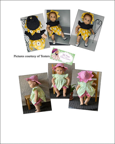 Mon Petite Cherie Couture Bitty Baby/Twin Zahara Outfit 15" Baby Doll Clothes Pattern Pixie Faire