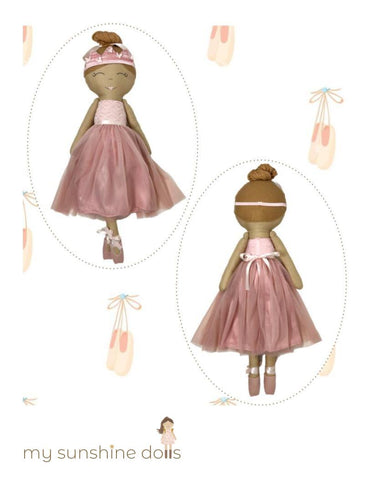 My Sunshine Dolls Cloth doll Ballet Recital for 23" Sunshine Dress-Up Girl Dolls Pixie Faire