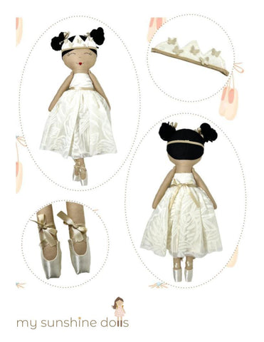 My Sunshine Dolls Cloth doll Ballet Recital for 23" Sunshine Dress-Up Girl Dolls Pixie Faire
