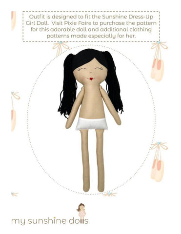 My Sunshine Dolls Cloth doll Ballet Recital for 23" Sunshine Dress-Up Girl Dolls Pixie Faire