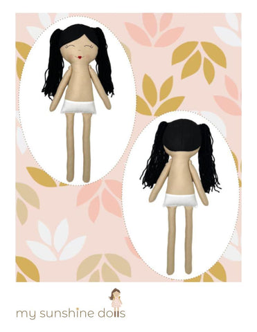 My Sunshine Dolls Cloth doll Sunshine Dress-Up Girl Doll 23" Cloth Doll Pattern Pixie Faire