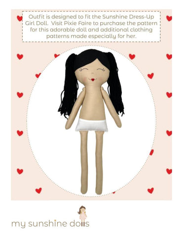 My Sunshine Dolls Cloth doll Heartfelt Dress for 23" Sunshine Dress-Up Girl Dolls Pixie Faire